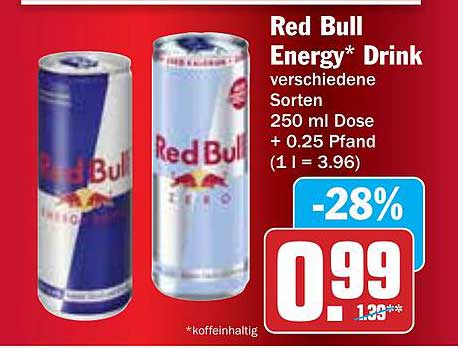 Red Bull Energy* Drink verschiedene Sorten 250 ml Dose