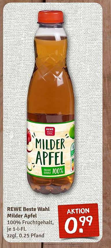 REWE Beste Wahl Milder Apfel 100% Fruchtgehalt