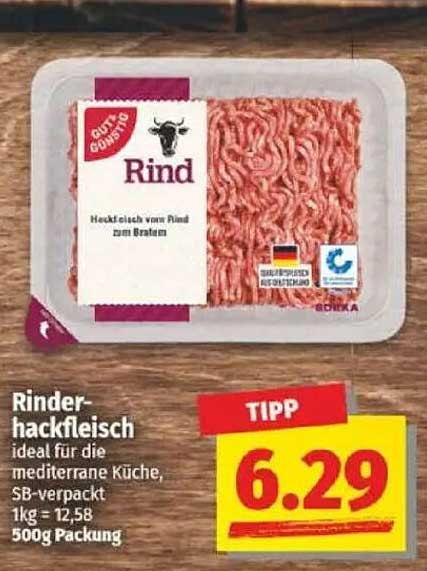 Rinderhackfleisch 500g - ideal für die mediterrane Küche