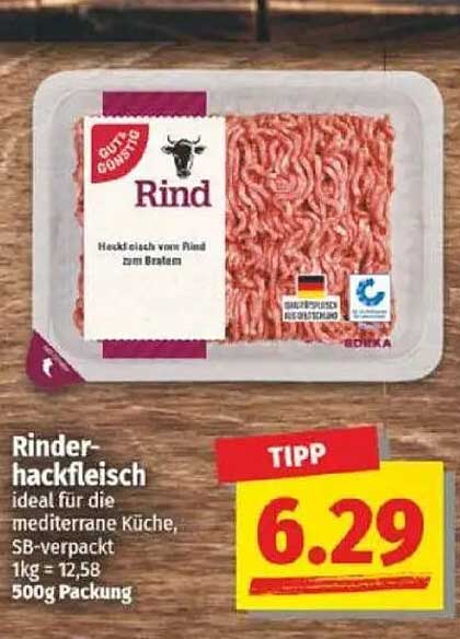 Rinderhackfleisch 500g – Ideal für die mediterrane Küche