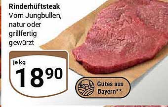 Rinderhüftsteak vom Jungbullen, natur oder grillfertig gewürzt