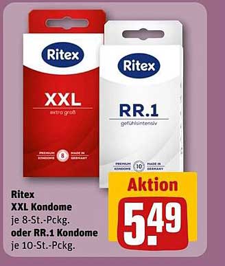 Ritex XXL Kondome je 8-St.-Pckg. oder RR.1 Kondome je 10-St.-Pckg.