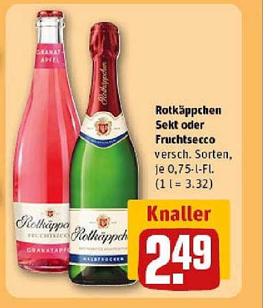 Rotkäppchen Sekt oder Fruchtsecco, 0,75 l