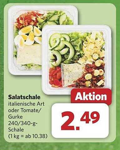 Salatschale italienische Art oder Tomate/Gurke 240/340-g-Schale