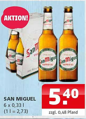 SAN MIGUEL 6 x 0,33 l (1 l = 2,73)