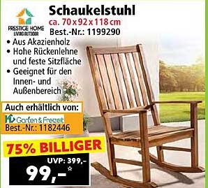 Schaukelstuhl aus Akazienholz