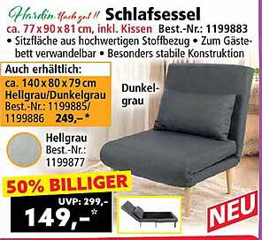 Schlafsessel - 50% Rabatt auf hochwertige Innenausstattung!