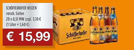 Schöfferhofer Weizen - 20 x 0,5 l