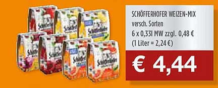 SCHÖFFERHOFER WEIZEN-MIX - verschiedene Sorten