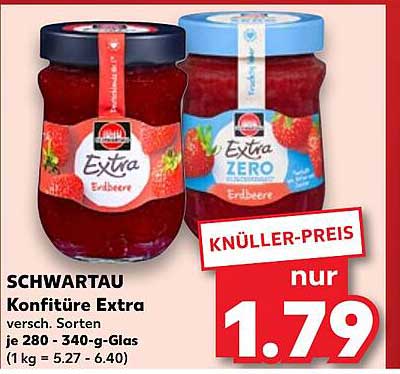 SCHWARTAU Konfitüre Extra Erdbeere 280-340 g
