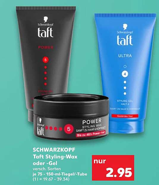 SCHWARZKOPF Taft Styling-Wax oder -Gel versch. Sorten