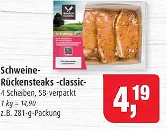 Schweine-Rückensteaks -classic- 4 Scheiben, SB-verpackt