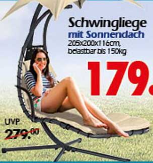 Schwingliege mit Sonnendach