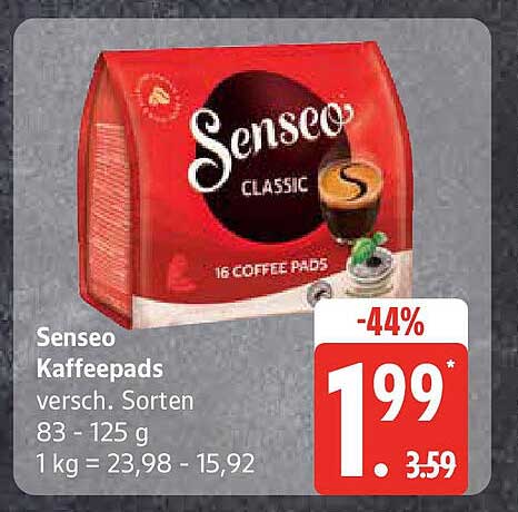 Senseo Kaffeepads, verschiedene Sorten (83 - 125 g)