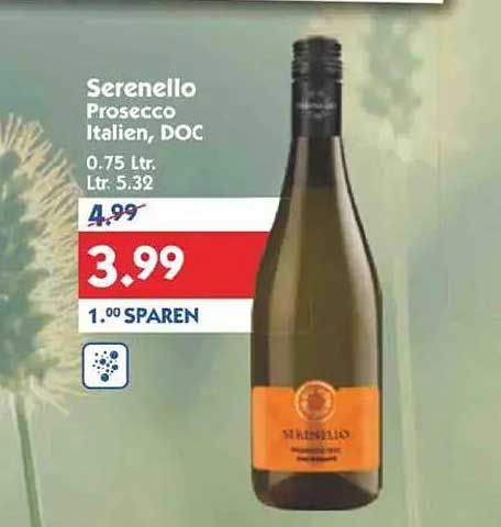 Serenello Prosecco Italien, DOC 0.75 L