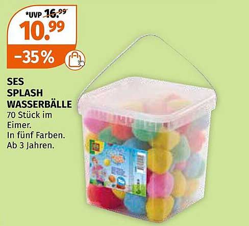 SES SPLASH WASSERBÄLLE 70 Stück im Eimer