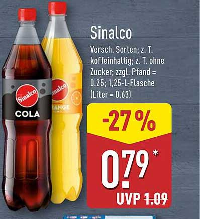 Sinalco - Erfrischungsgetränke verschiedner Sorten