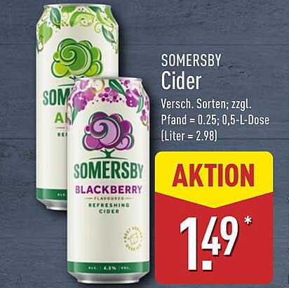 SOMERSBY Cider - Verschiedene Sorten