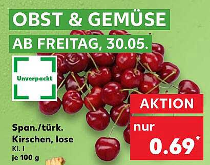 Span. / türkische Kirschen, lose, Kl. I je 100 g