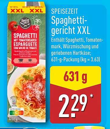 Speisezeit Spaghetti-Gericht XXL