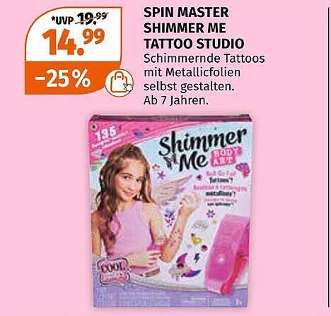 SPIN MASTER SHIMMER ME TATTOO STUDIO