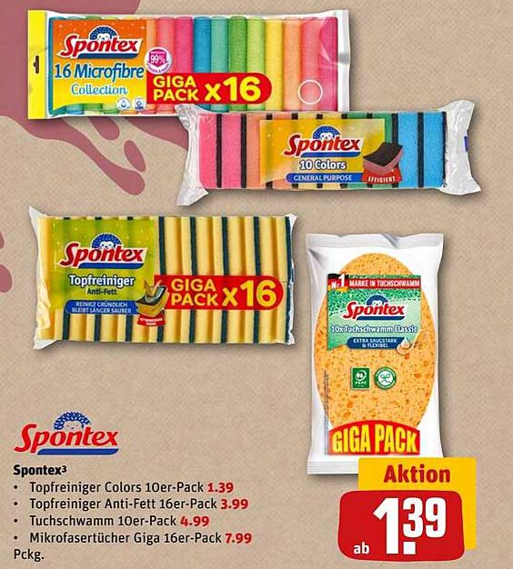 Spontex Topfreiniger und Mikrofaser-Tücher - Giga Pack Angebote