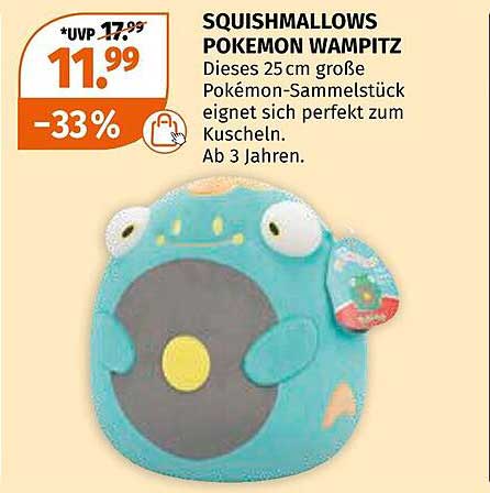 SQUISHMALLOWS POKEMON WAMPITZ