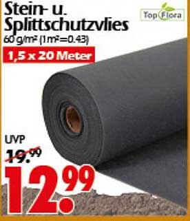 Stein- und Splittschutzvlies, 1,5 x 20 Meter