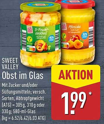 Sweet Valley Obst im Glas