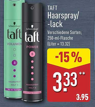 TAFT Haarspray/-lack - 250-ml-Flasche zum Sonderpreis