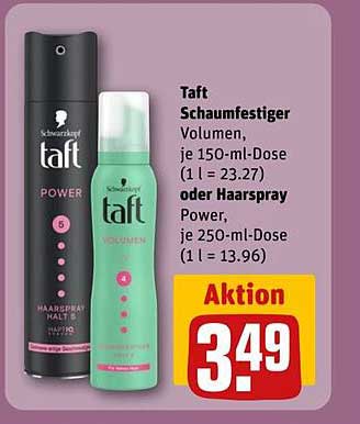 Taft Schaumfestiger Volumen oder Haarspray Power