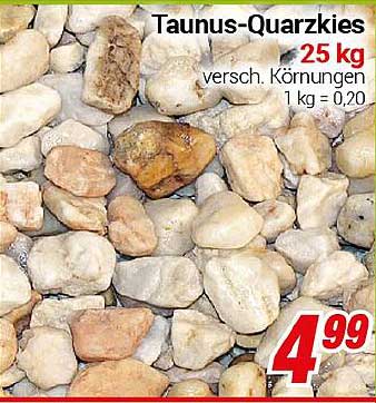 Taunus-Quarzkies 25 kg - Verschiedene Körnungen