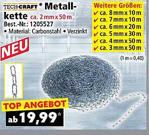 TECH-CRAFT Metallkette ca. 2mm x 50m
