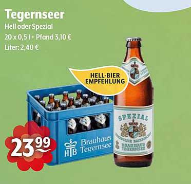 Tegernseer Hell oder Spezial - 20 x 0,5 l