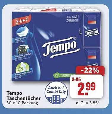 Tempo Taschentücher 30 x 10 Packung