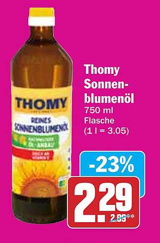 Thomy Sonnenblumenöl 750 ml Flasche