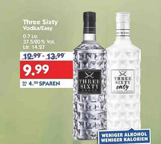 Three Sixty Vodka/Easy 0.7 L