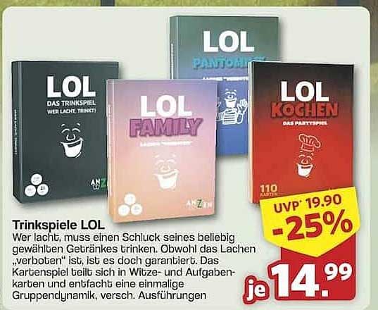 Trinkspiele LOL - Spaß für jede Gelegenheit