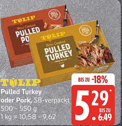 TÜLIP Pulled Turkey oder Pork, SB-verpackt