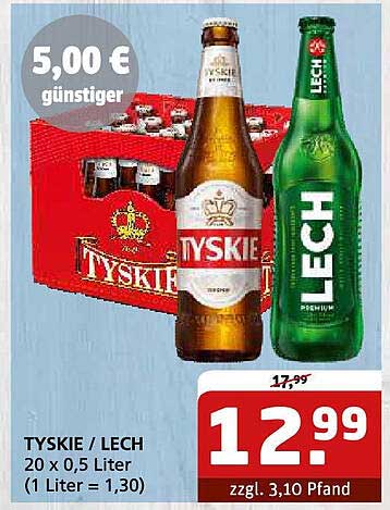TYSKIE / LECH 20 x 0,5 Liter