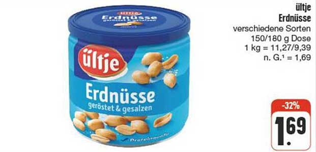 ültje Erdnüsse geröstet & gesalzen – verschiedene Sorten