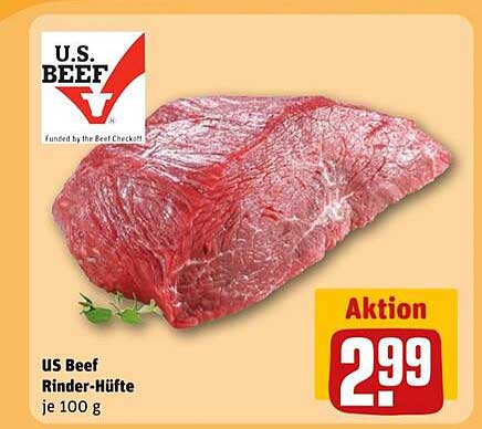 US Beef Rinder-Hüfte je 100 g
