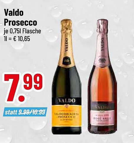 Valdo Prosecco 0,75l Flasche - Perfekt für jeden Anlass
