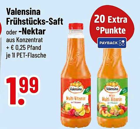 Valensina Frühstücks-Saft oder -Nektar aus Konzentrát