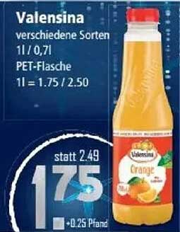Valensina verschiedene Sorten 1 l / 0,7 l PET-Flasche