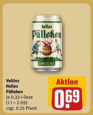 Veltins Helles Pülleken 0,33 l Dose