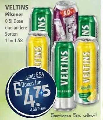 Veltins Pilsener 0,5l Dose und andere Sorten