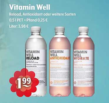Vitamin Well Reload, Antioxidant oder weitere Sorten