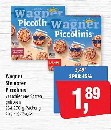 Wagner Steinofen Piccolinis – verschiedene Sorten, gefroren