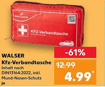WALSER Kfz-Verbandstasche - Jetzt zum Spitzenpreis!